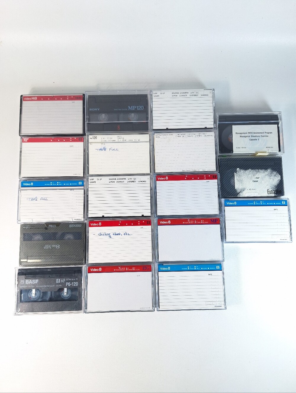 Lot of 18 Mixed Sony Hi8, Fuji, BASF Camcorder Video Cassette Tapes USED